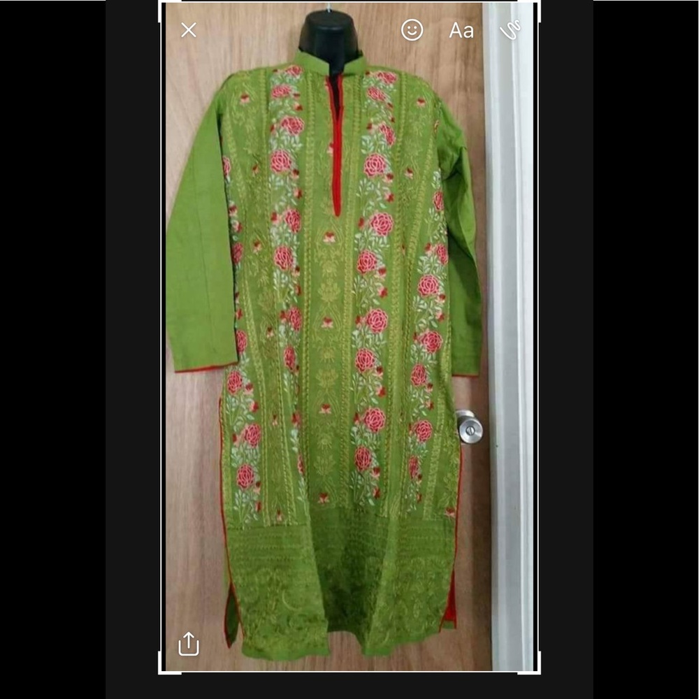 Pakistani embroidered kurta